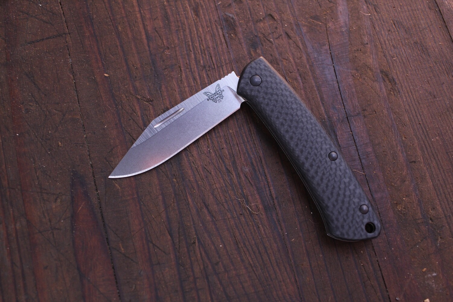 Benchmade Proper 2.8" Clip Point Slip Joint Knife / Carbon Fiber