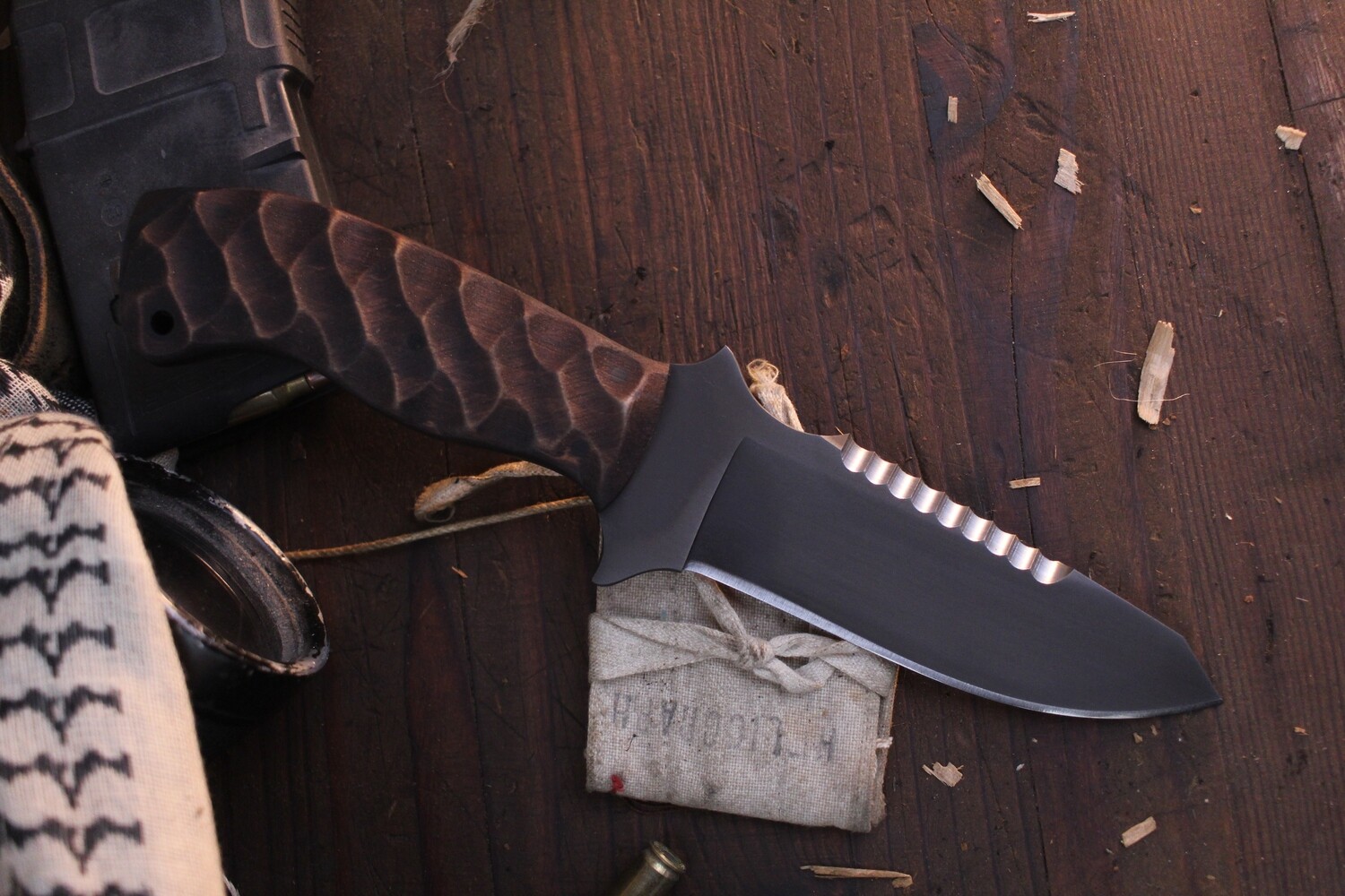 Winkler Knives Utility Crusher 4.75" Fixed Blade / Sculpted Maple