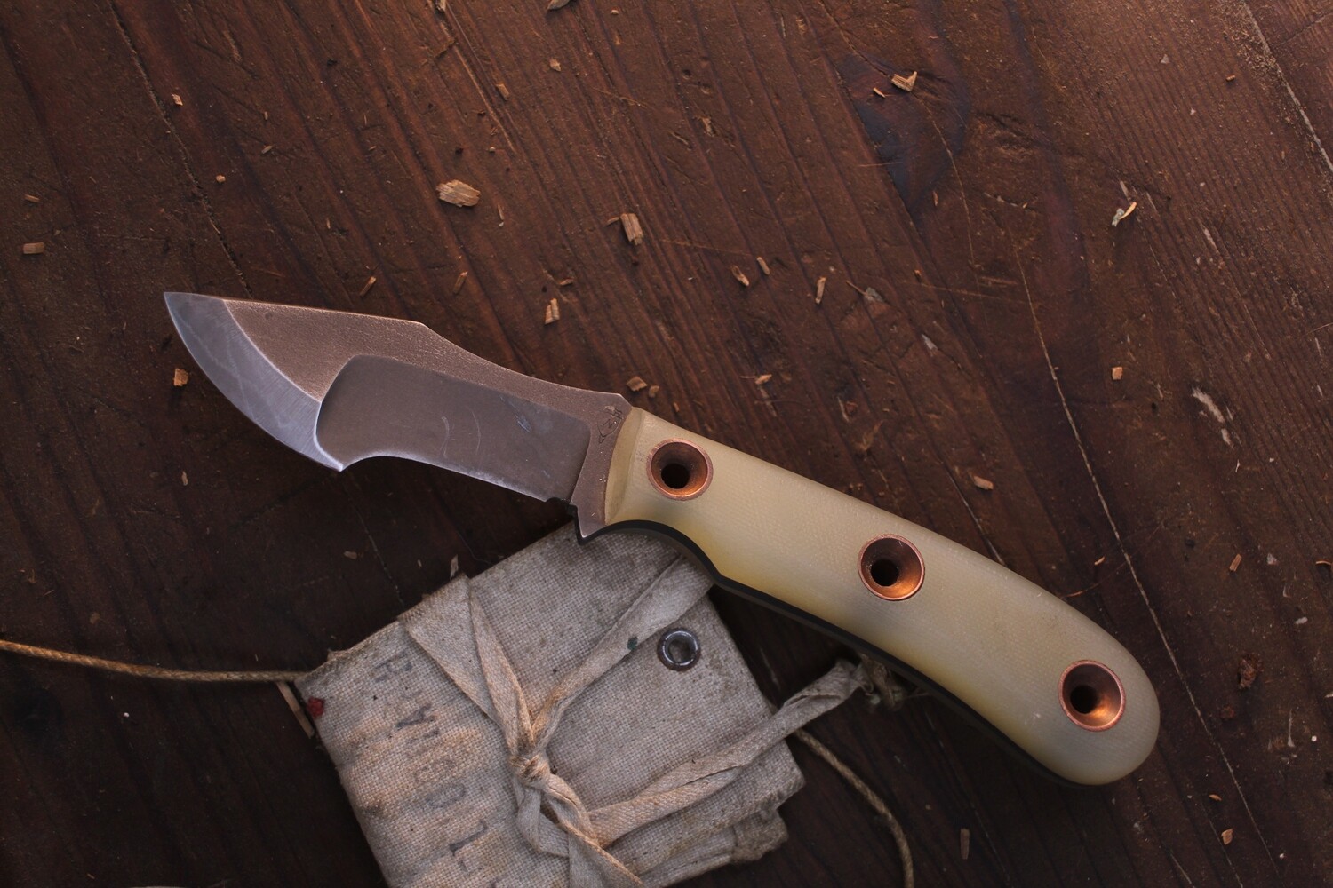 Wenger Blades Micro Tracker 3.375" Fixed Blade / Jade G10 / Gray Nitro