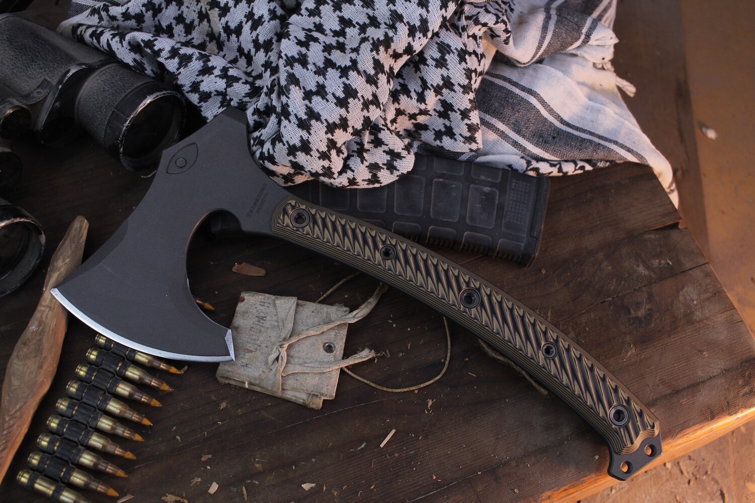 RMJ Tactical Berzerker Tomahawk / Hyena G-10 / Tungsten Cerakote 80CRV2