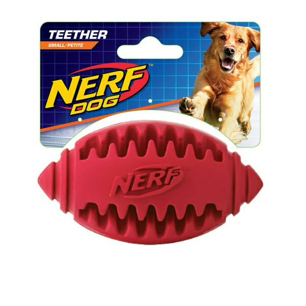 NERF Dog Football Teether Red