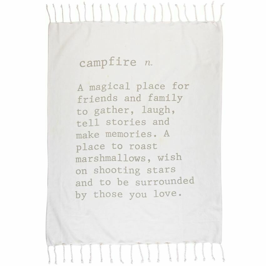 Campfire Definition Throw Blanket