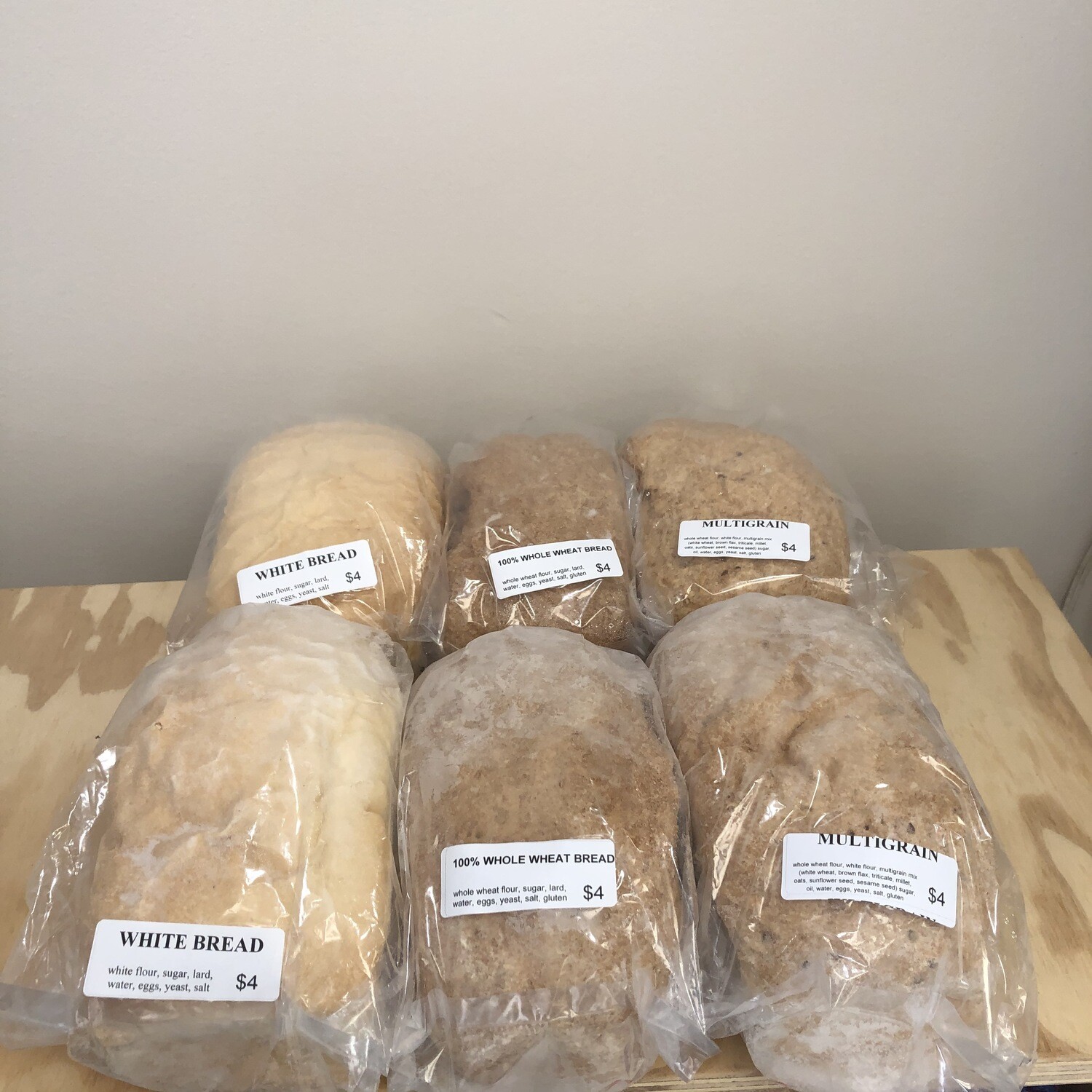 Bundle Fresh Frozen Bread Minimum 6 loaves