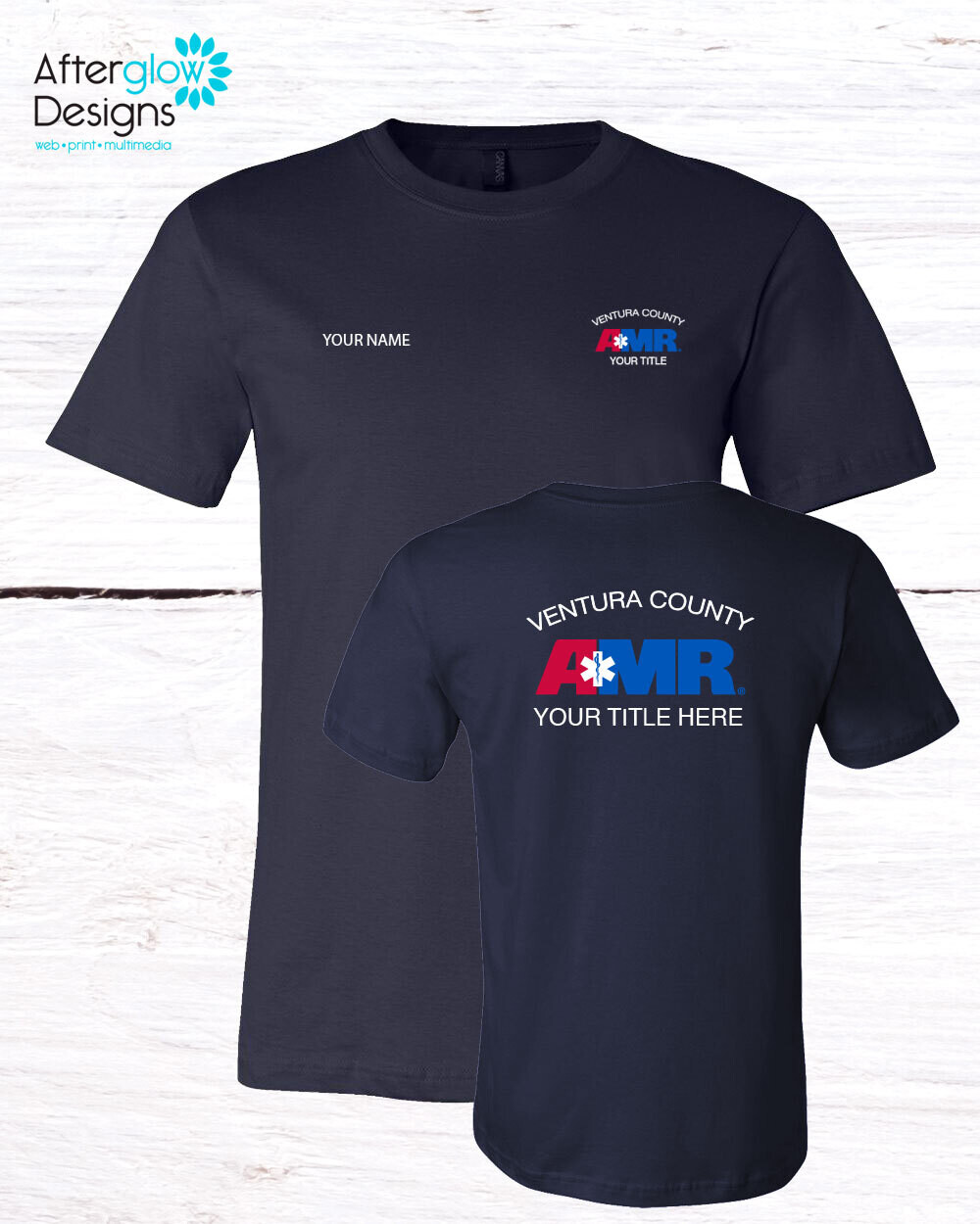 AMR VENTURA COUNTY BELLA + CANVAS 100% COTTON BASIC TEE UNIFORM SHIRT