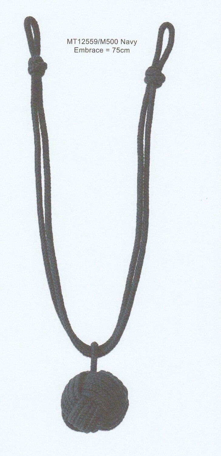NAUTICAL KNOT TIE BACK NAVY