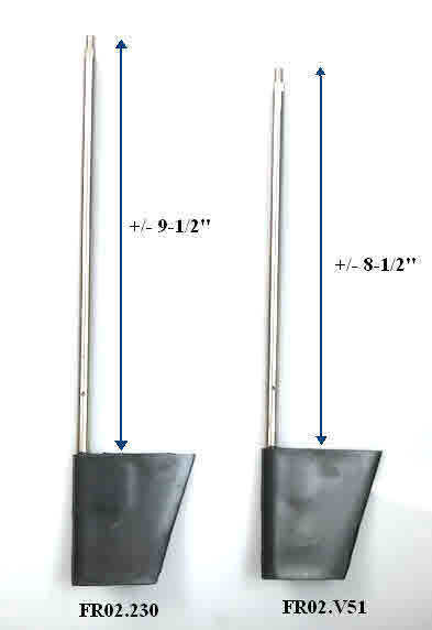 Rudder Racing Shell Articulated Rudder, For Eights (VHP, D, E and Advantage 8 Hulls)