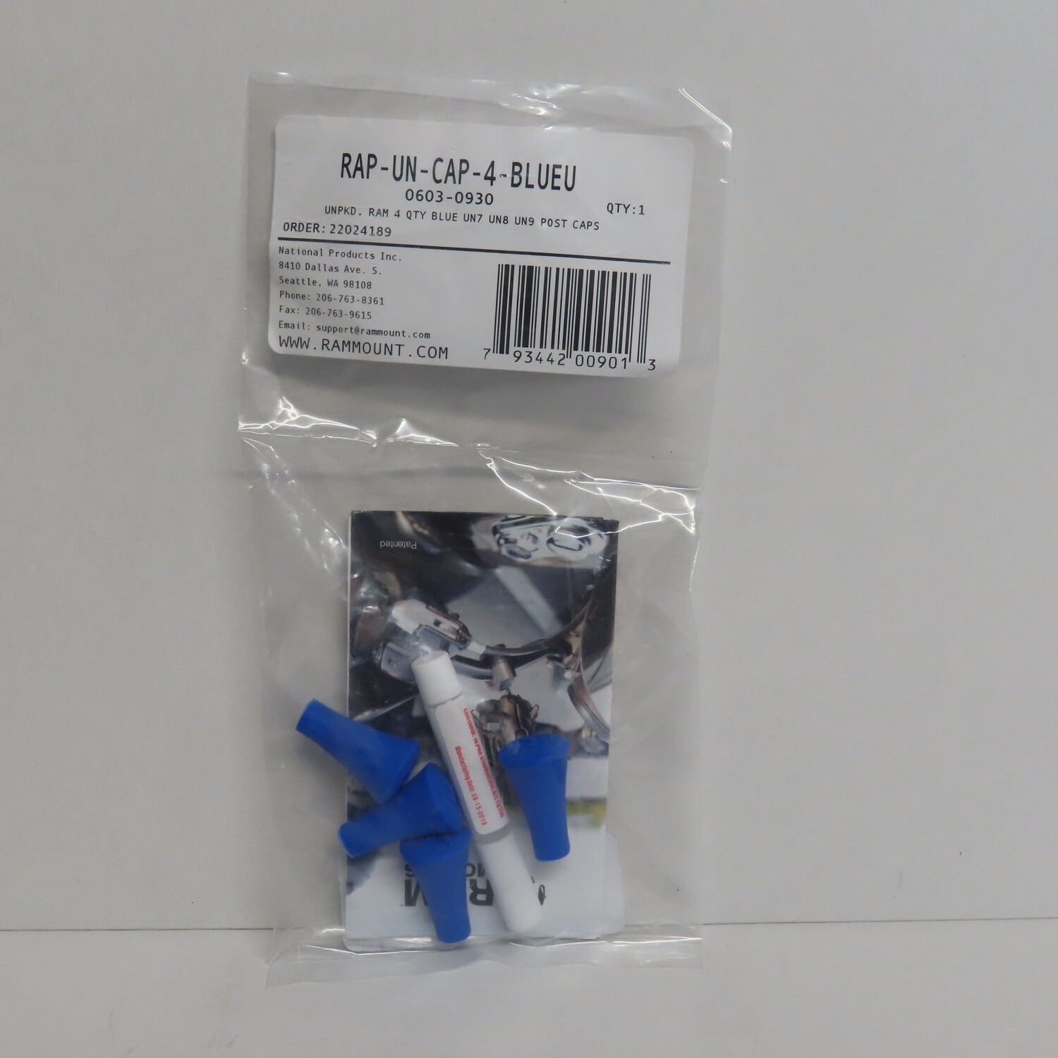 Ram Mounts XGrip Post Caps Blue