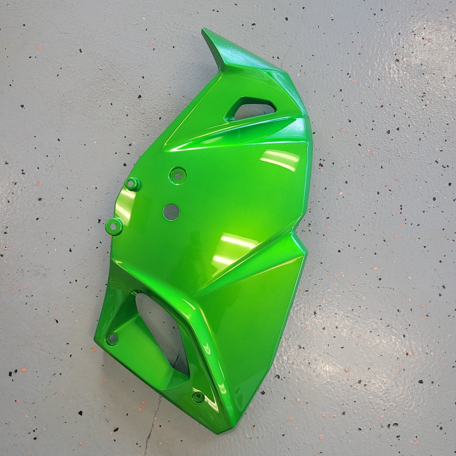 2023 KLR650 Engine Shroud RH Candy Lime Green OEM