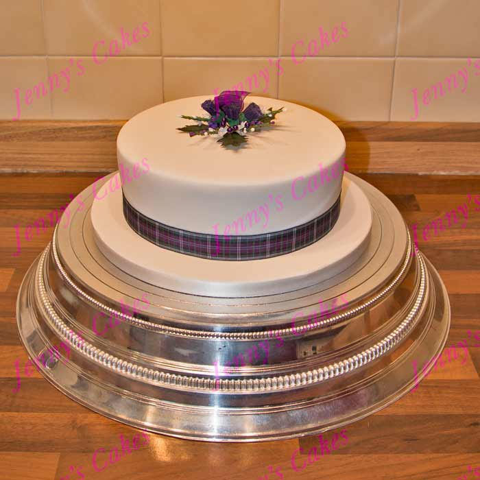 Gretna Scottish Wedding Cake With Silk Topper Gretna Wedding Cake