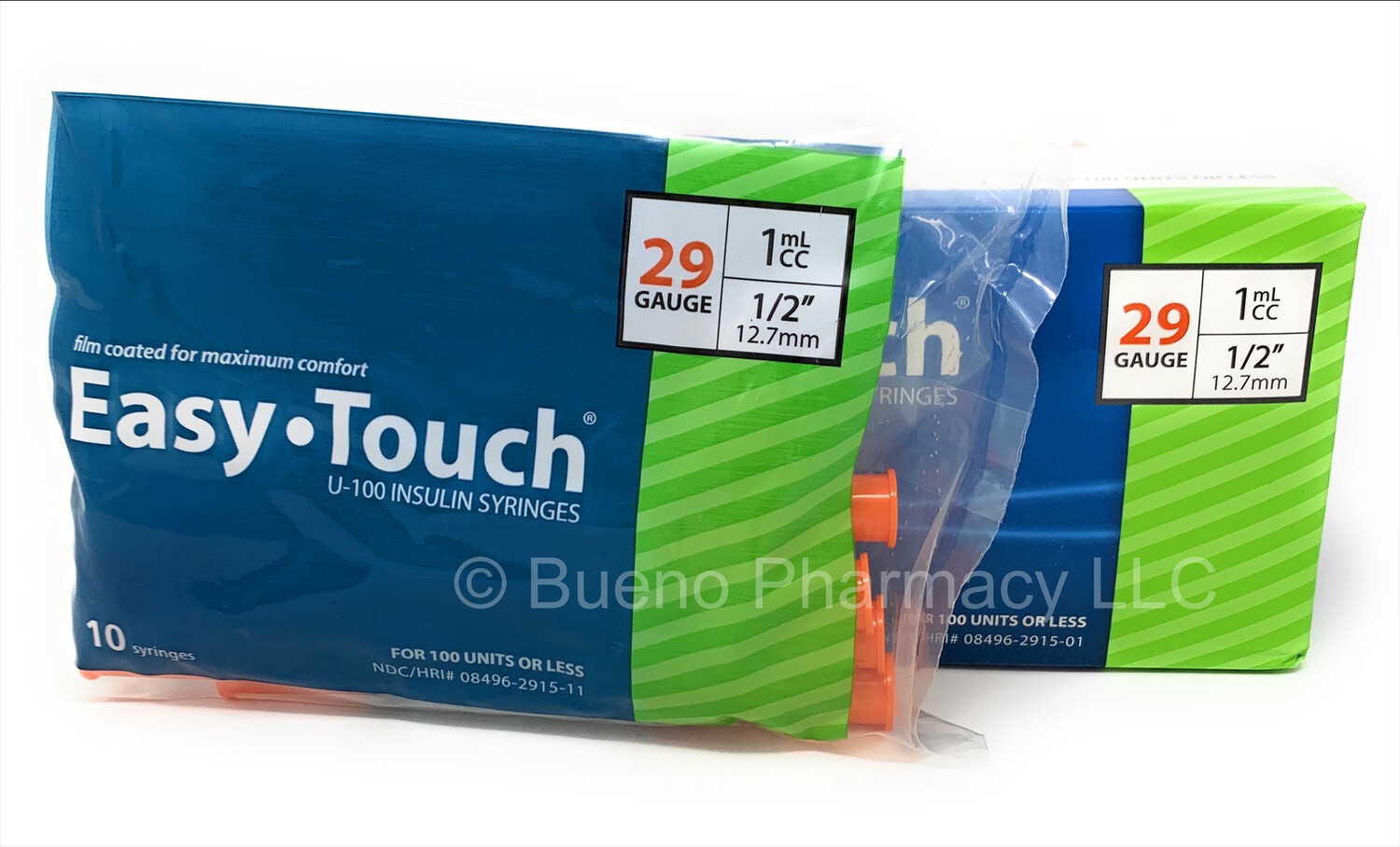 Easy Touch U 100 Insulin Syringes 29 G 1 Cc ½" (10 Packs)