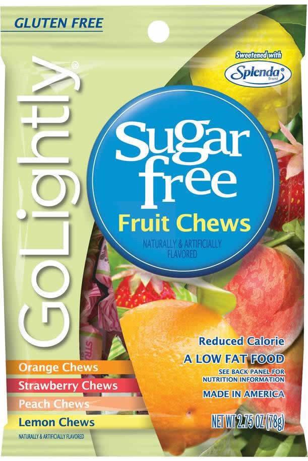GO LIGHTLY SUGAR FREE FRUIT CHEWS 2.75 OZ