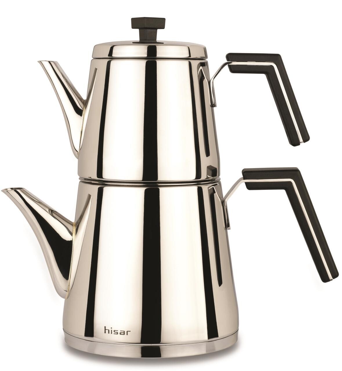 HISAR Milano Tea Pot Teapots Caydanlik Set Black