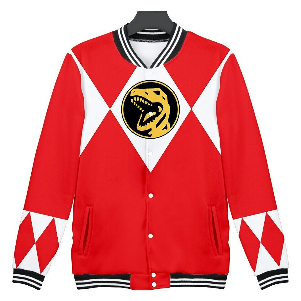 Mighty Morphin Power Rangers Baseball Jacket