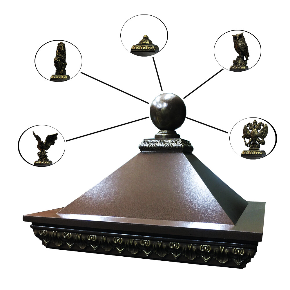 Колпак на столб забора 2.0 с навершием