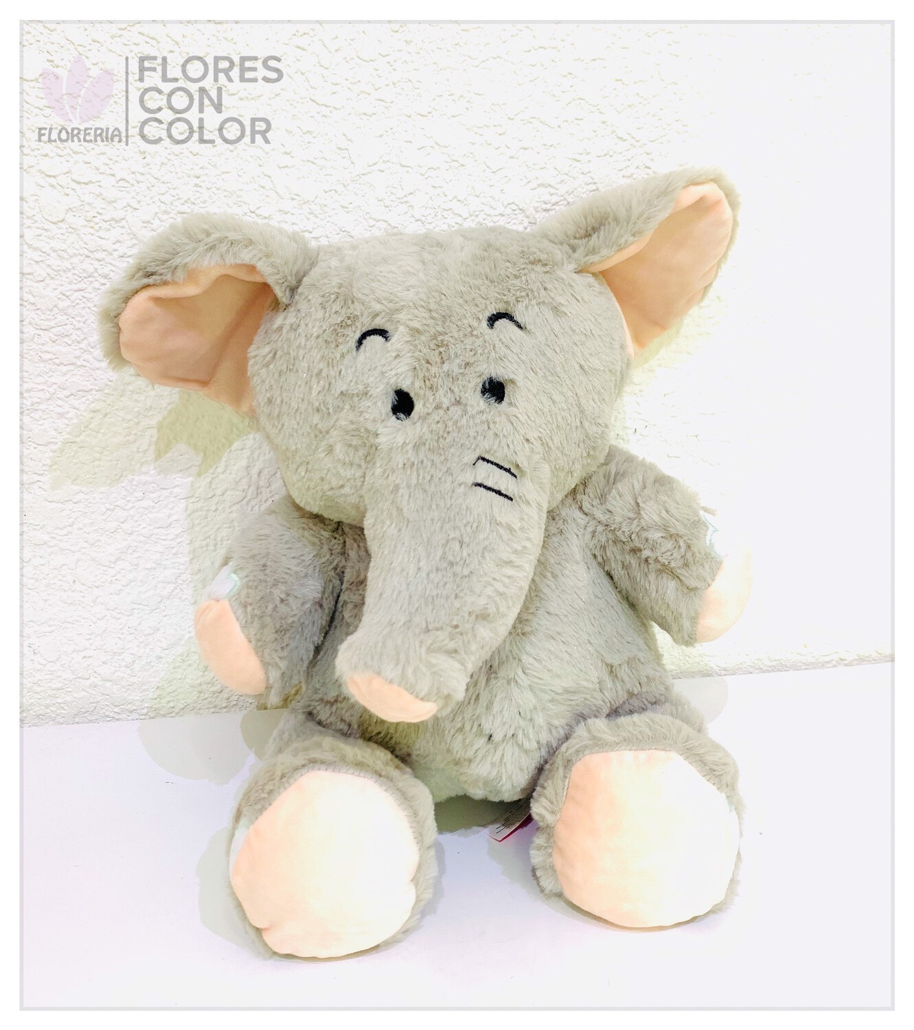 Fehn Ciuccio Porta Ciuccio A Forma Di Elefante, Multicolore, In Cotone Bio, Con Anello, 14 Cm