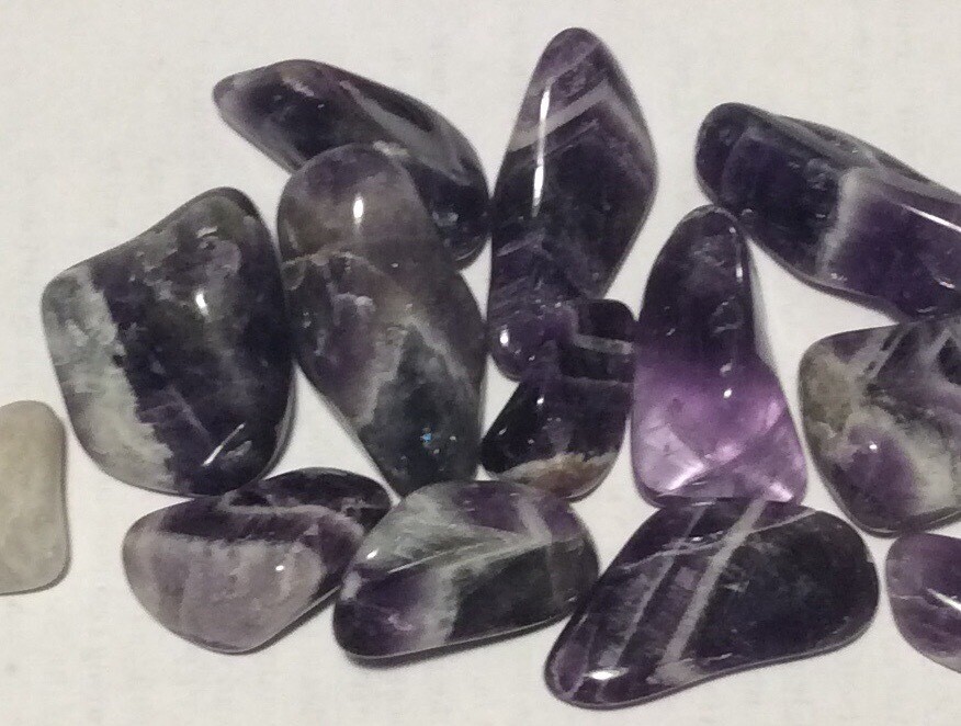 Amethyst Tumbled Striped Stones 110gr Big Stones