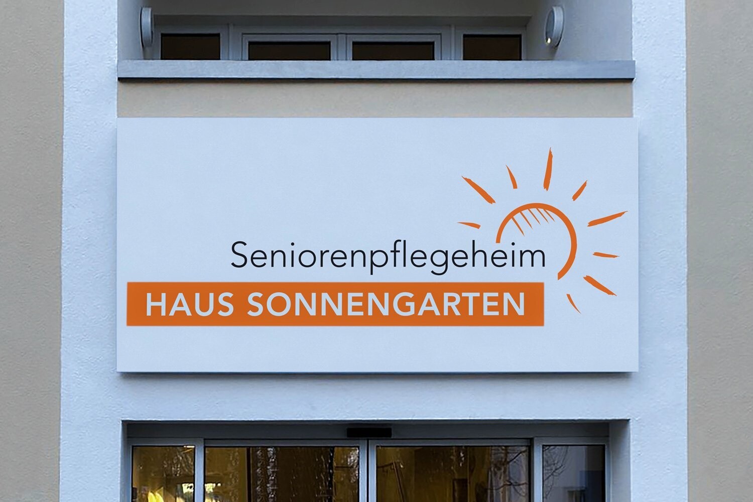 Wandschild, LED beleuchtet, H=1400 mm