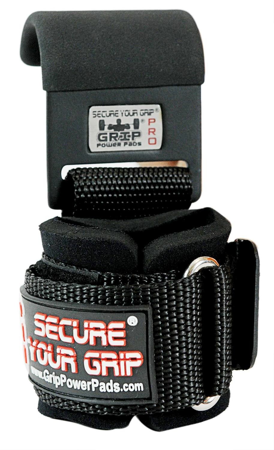 Weight Lifting Metal Hooks Neoprene Padded Wrist Wraps Set of 2 Get