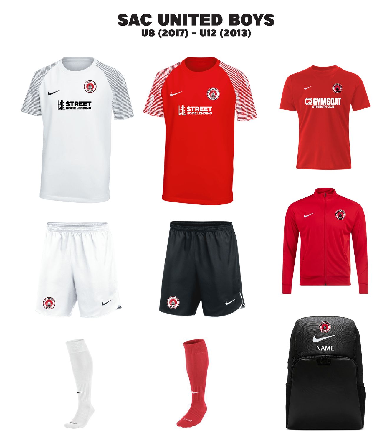 SAC UNITED BOYS Uniform Package – Store – Kombat Soccer