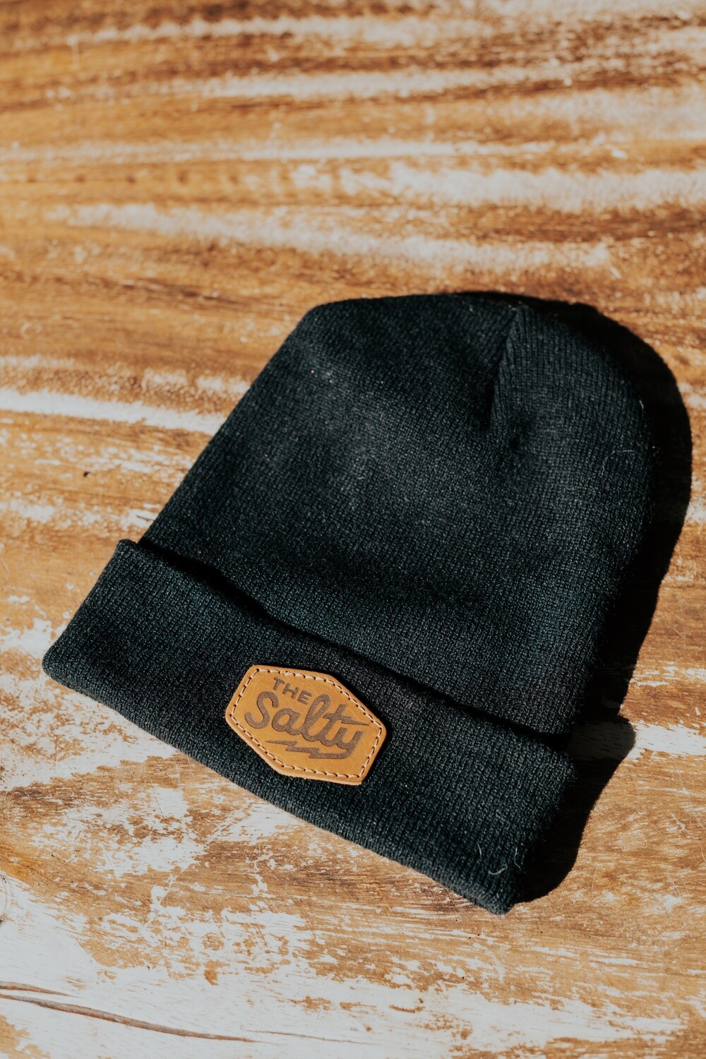 Leather Patch Beanie