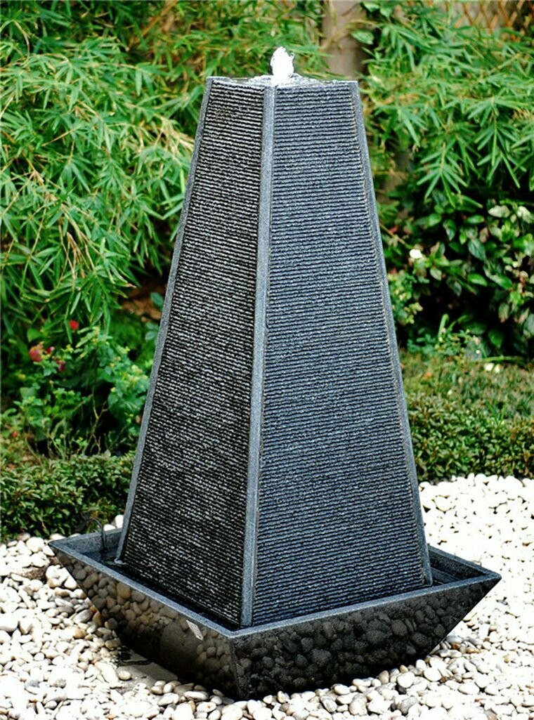 'Los Incas' pyramid style cascading granite UK water feature