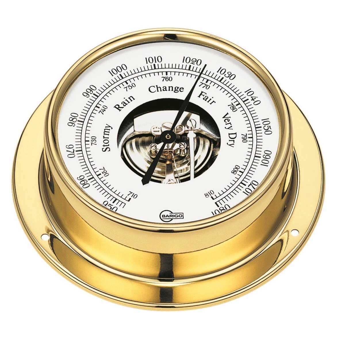 Barigo 183MS Polished Brass Barometer Low Altitude