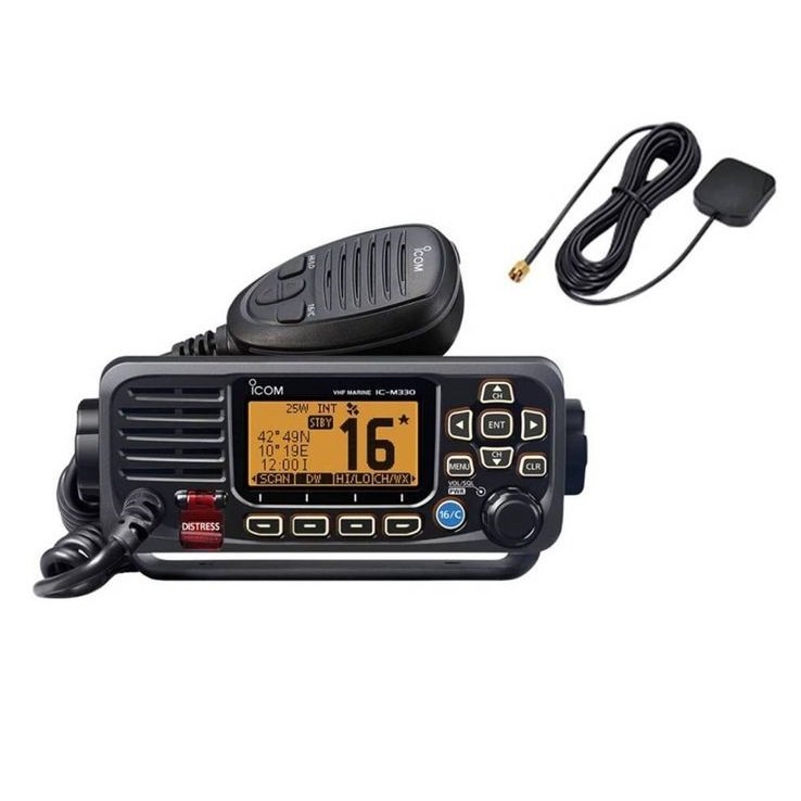 M330G 25 Watt Marine VHF Radio with GPS Black