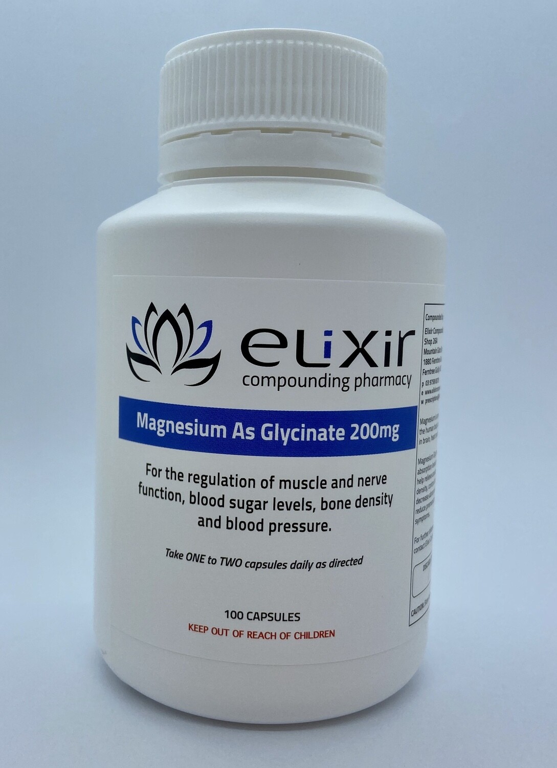 Magnesium 200mg (as Glycinate) 100 Capsules