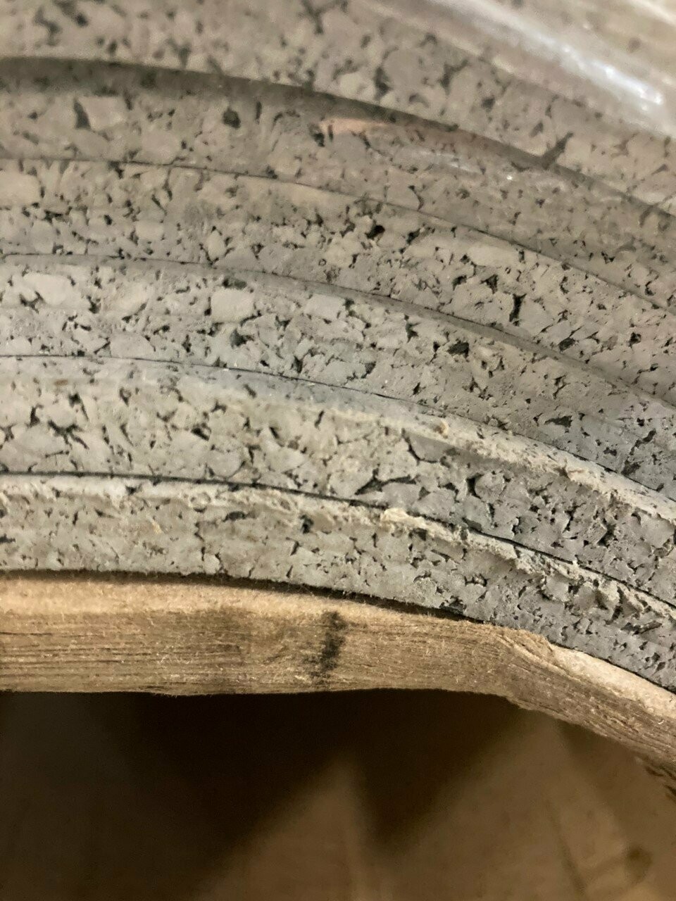 Light Grey Rolled 8mm Rubber Flooring