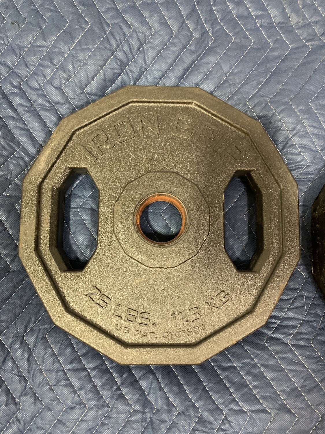 Iron Grip Urethane encased steel 25 lb plate pair