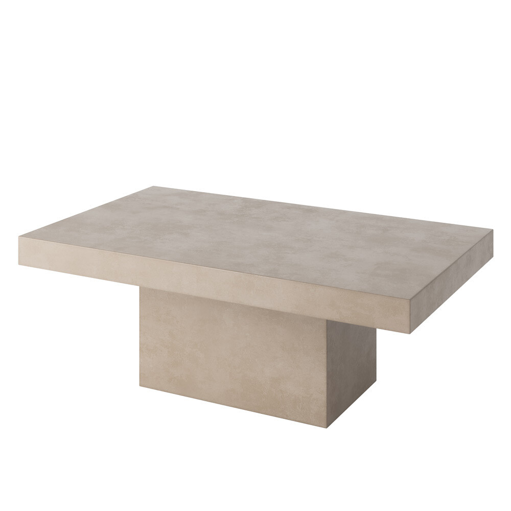 Chunky concrete style coffee table sand