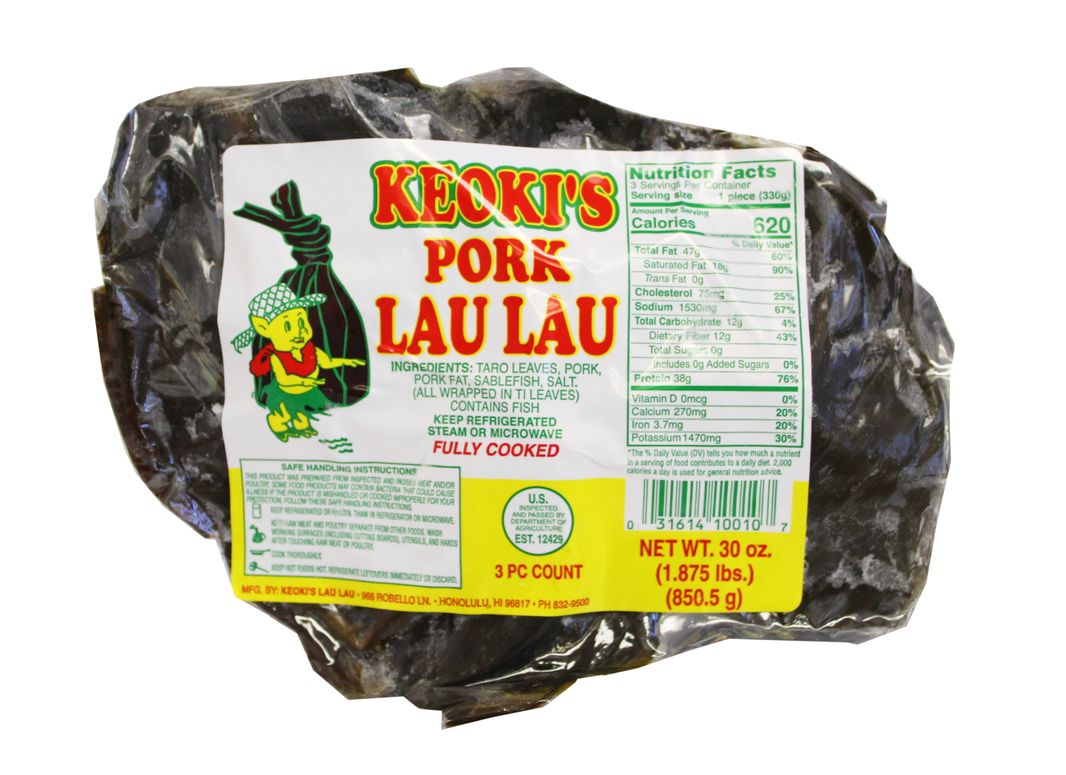 Keoki's Lau Lau 3/pk 30 oz