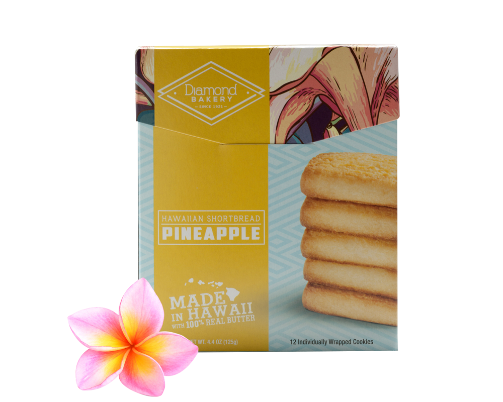 Diamond Bakery Hawaiian Shortbread Cookies Pineapple 4.4 oz.