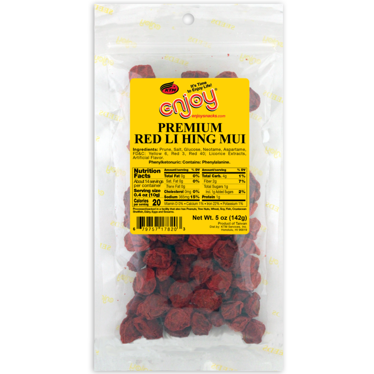 Enjoy Premium Red Li Hing Mui 5oz