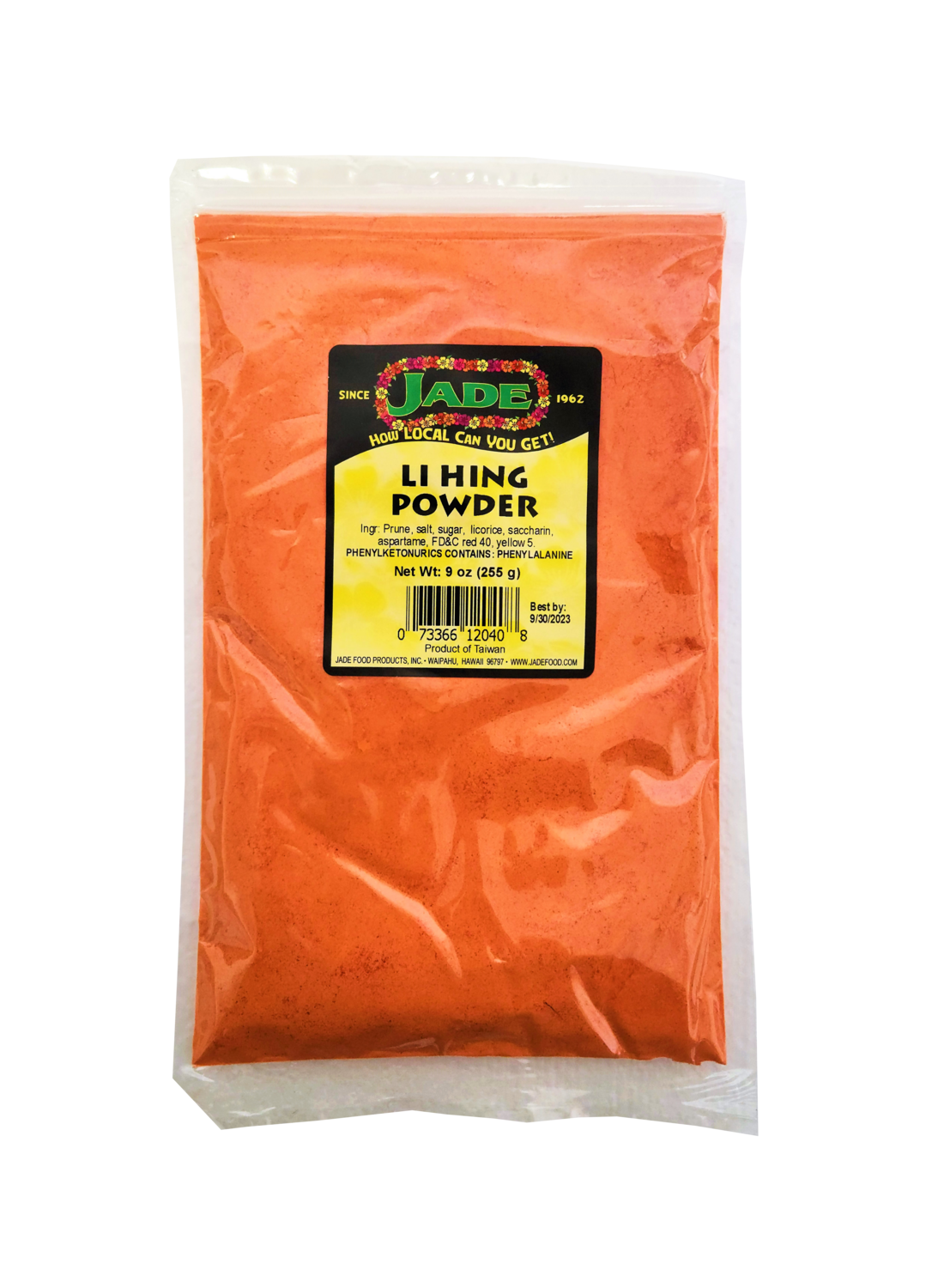 Jade Li Hing Powder Large Bag 9 oz Hawaiian Made Snacks