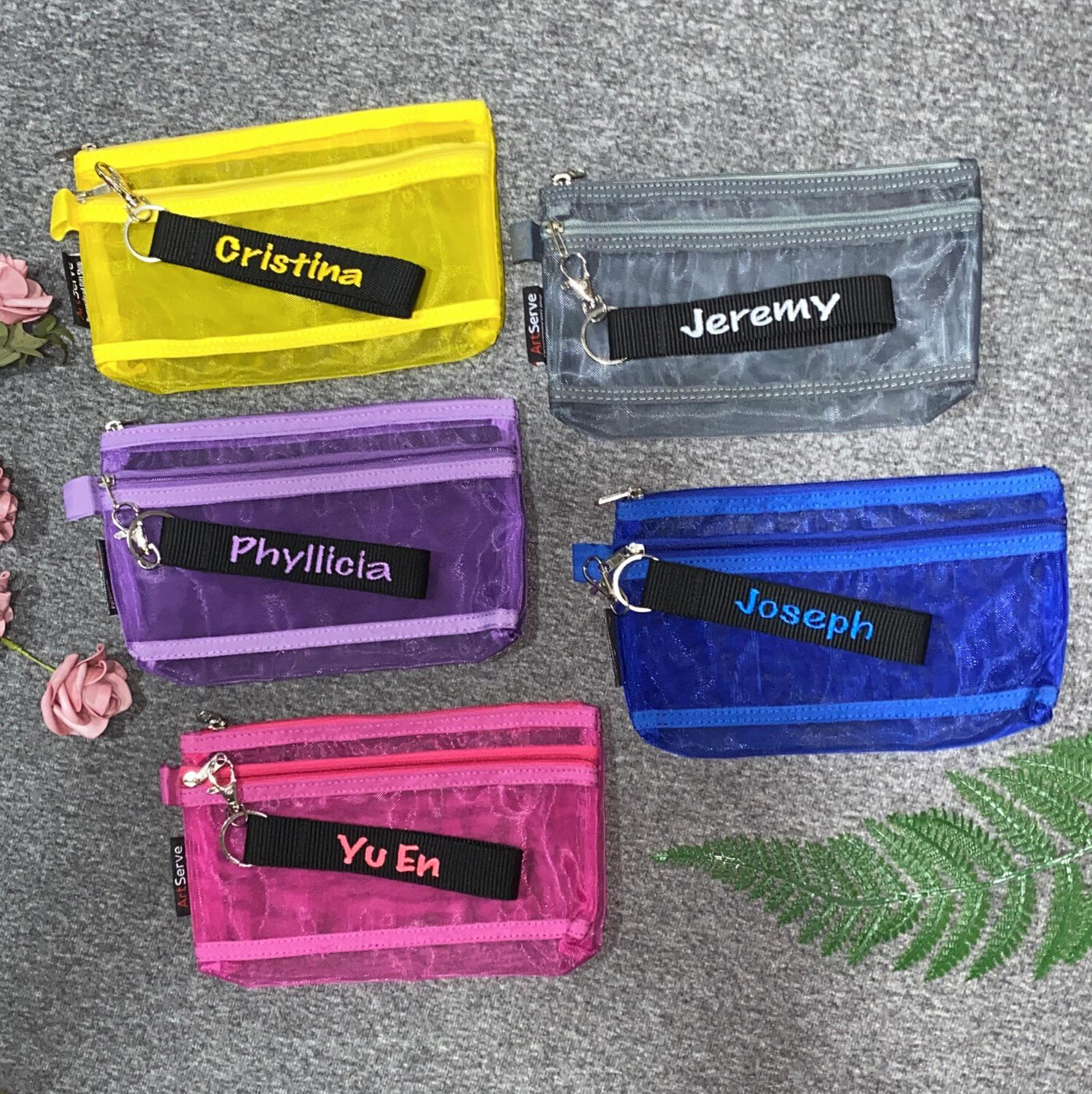 Mesh Keychain Mesh Pencilcase+ keychain SET