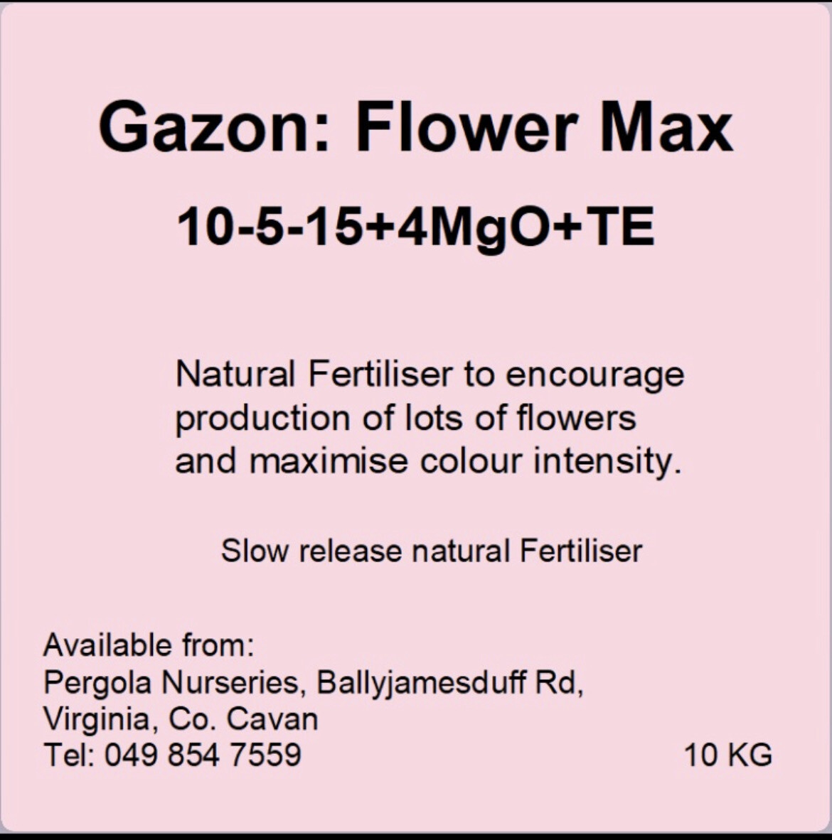10kg 'FLOWER MAX' The Best Fertiliser to Encourage Lots of Flowers and Colour on all Hydrangea