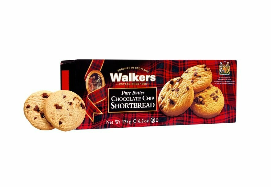 Walkers chocolate chip shortbread 125 gr