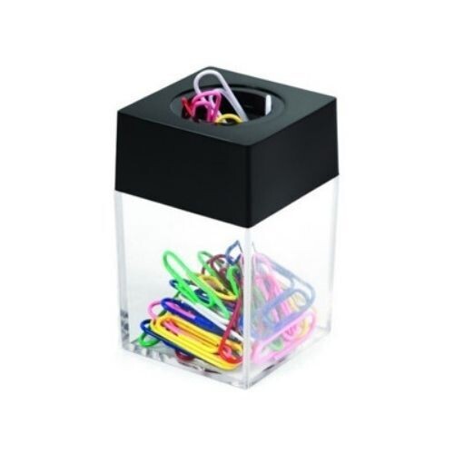 Porta Clips Plastico Transparente/Negro