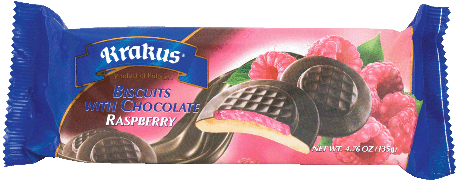 Raspberry Biscuits in chocolate (21 pack)