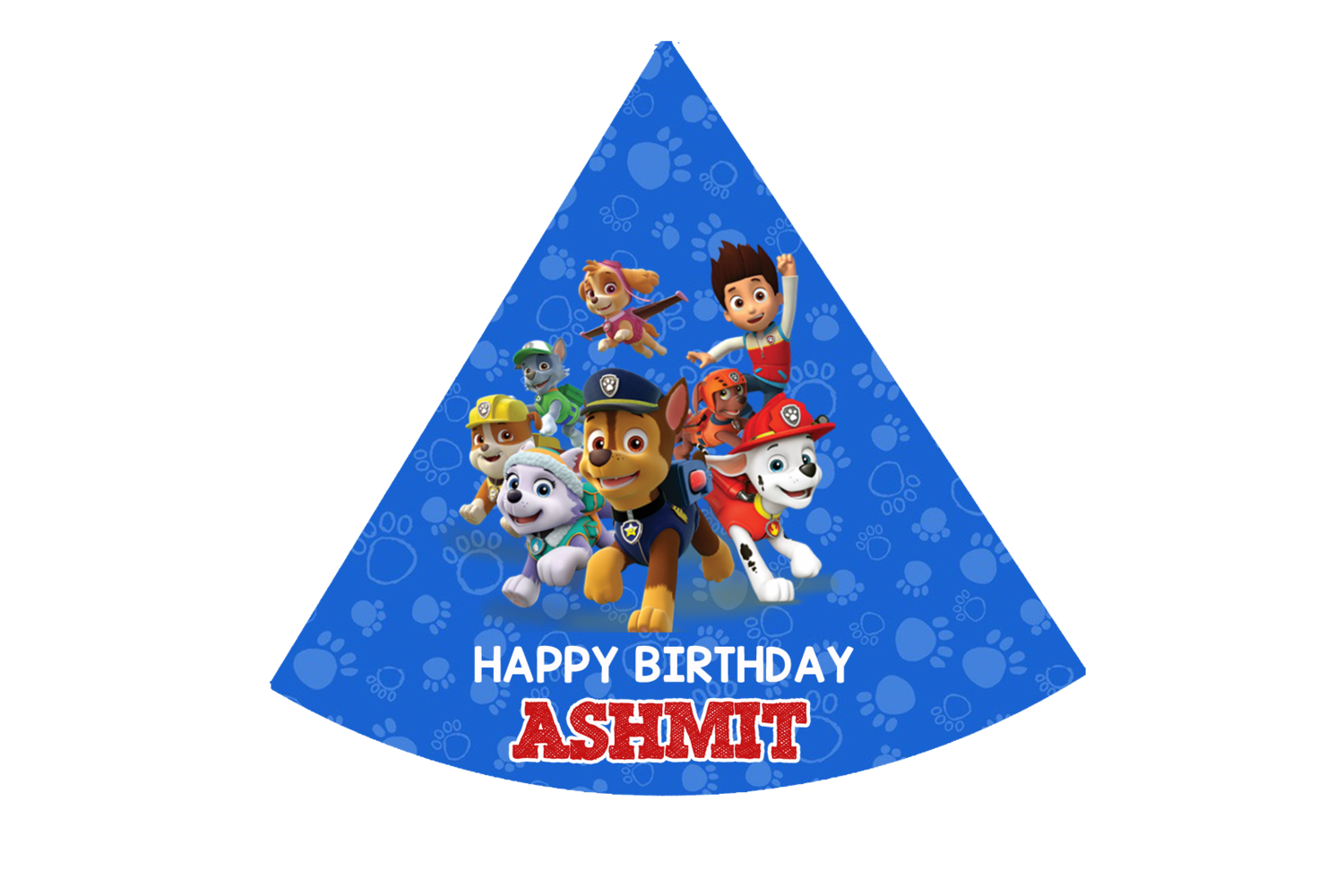 Personalized Paw Patrol Birthday Party Caps / Hats (10Pcs)