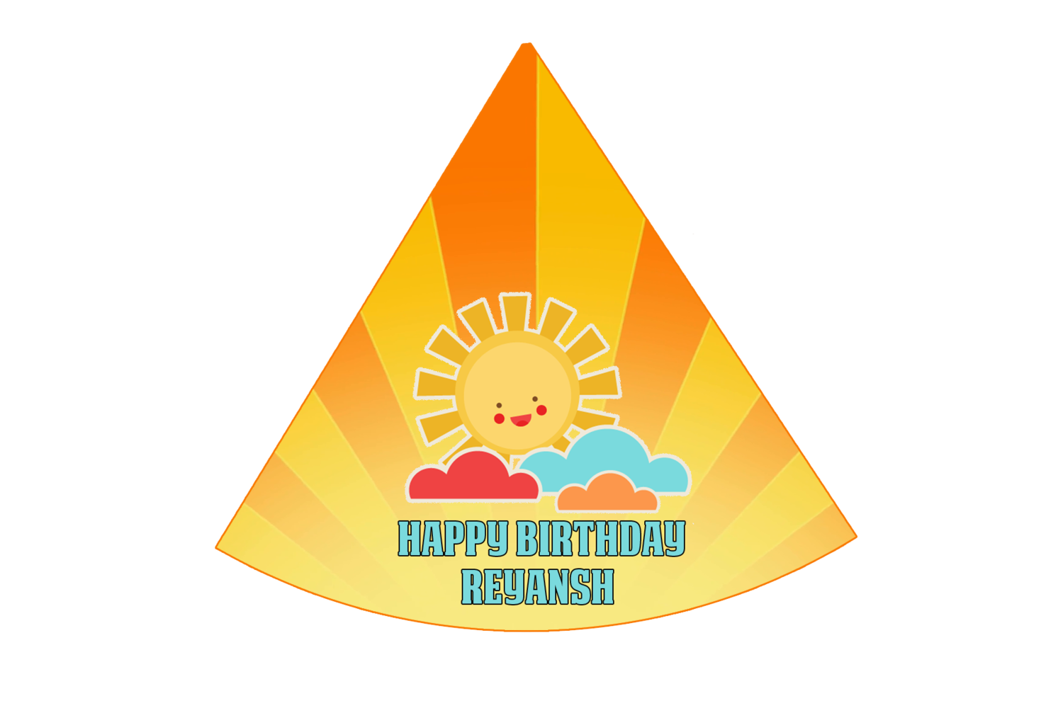 Personalized Sunshine Birthday Party Caps / Hats (10Pcs)