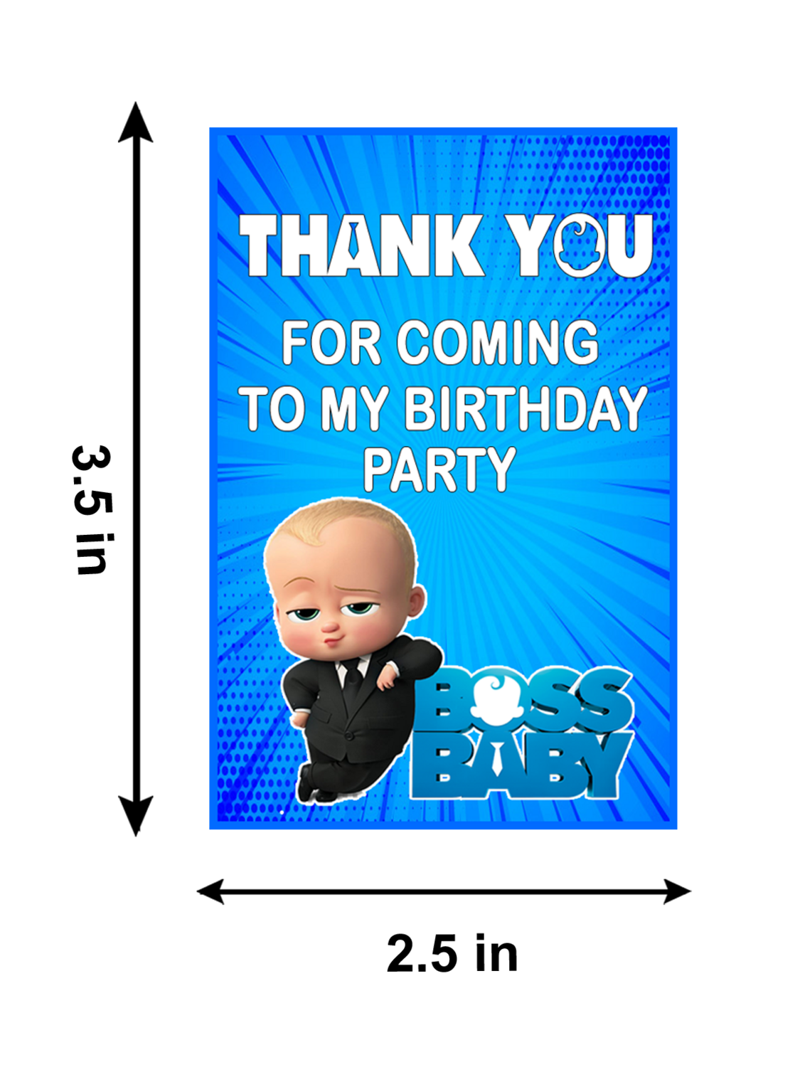 Boss Baby Thank You Tags Boss Baby Favor Tags Boss Baby Gift Etsy My