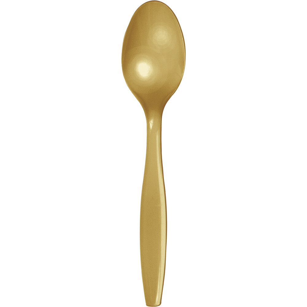 Gold Plastic Spoons /20Pcs