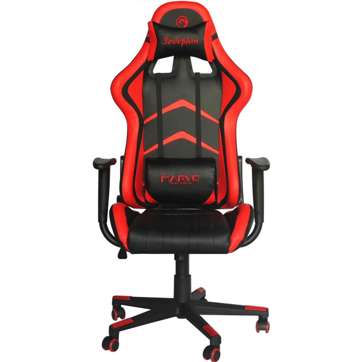 SILLA GIRATORIA RECLINABLE 180 GAMING SCORPION CH106 ROJO