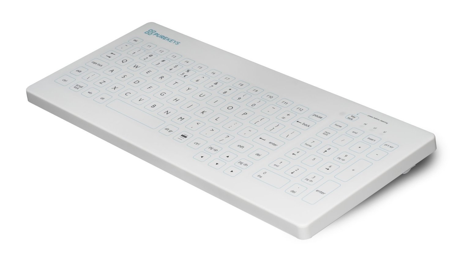 PUREKEYS COMPACT KEYBOARD ONLY WIRELESS WHITE