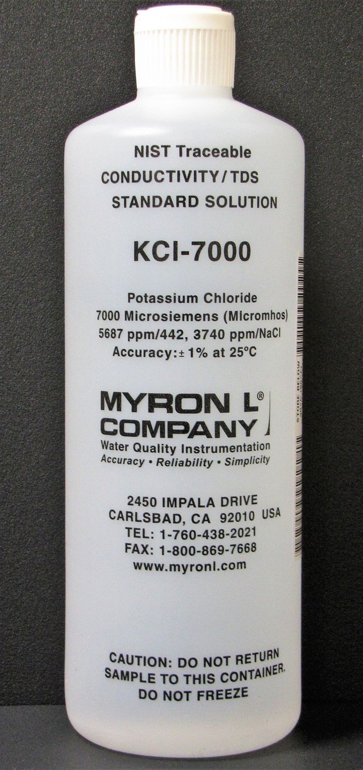 KCl7000, Myron L Company 7000uS Calibration Solution, Quart