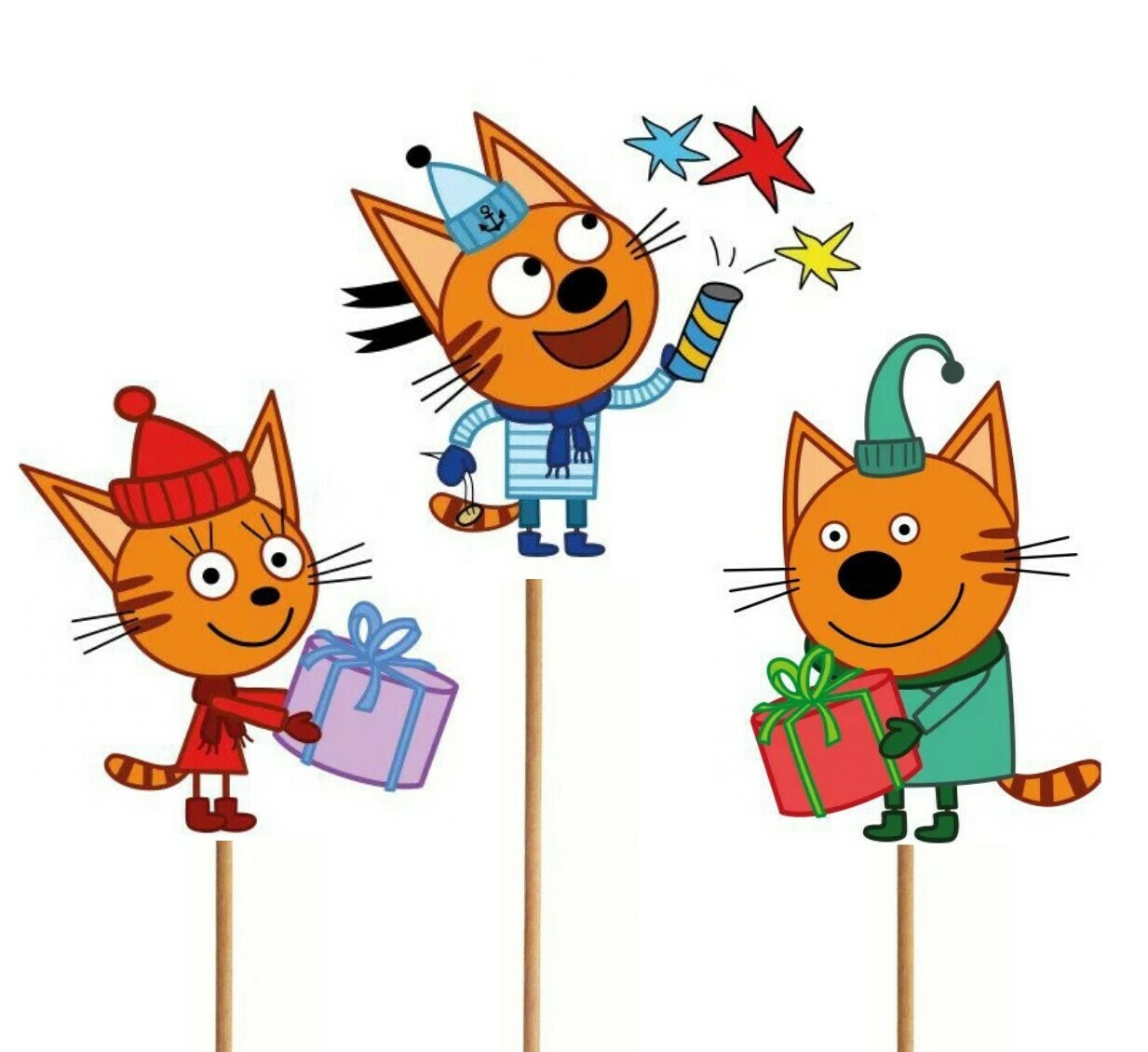 Гирлянда три кота на день рождения как вешать