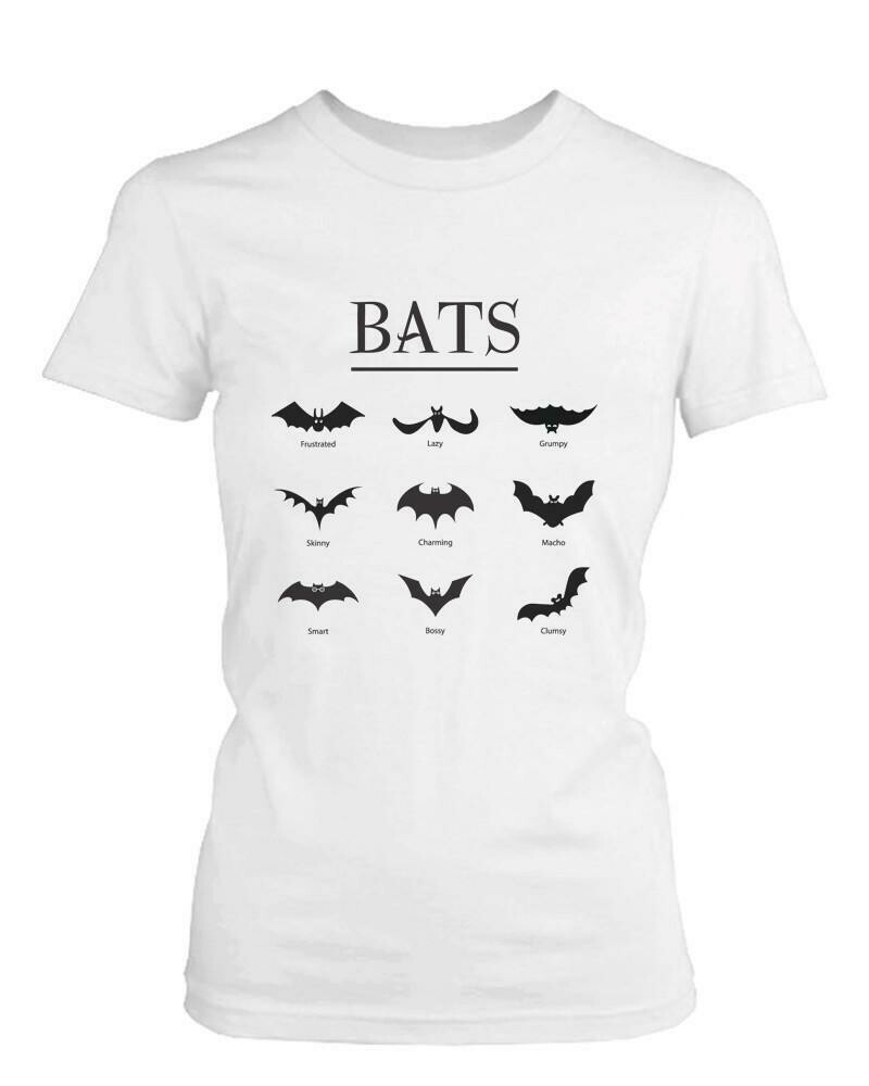 The Bats Women�s Graphic Tshirt Black Crewneck short Sleeve Shirt for