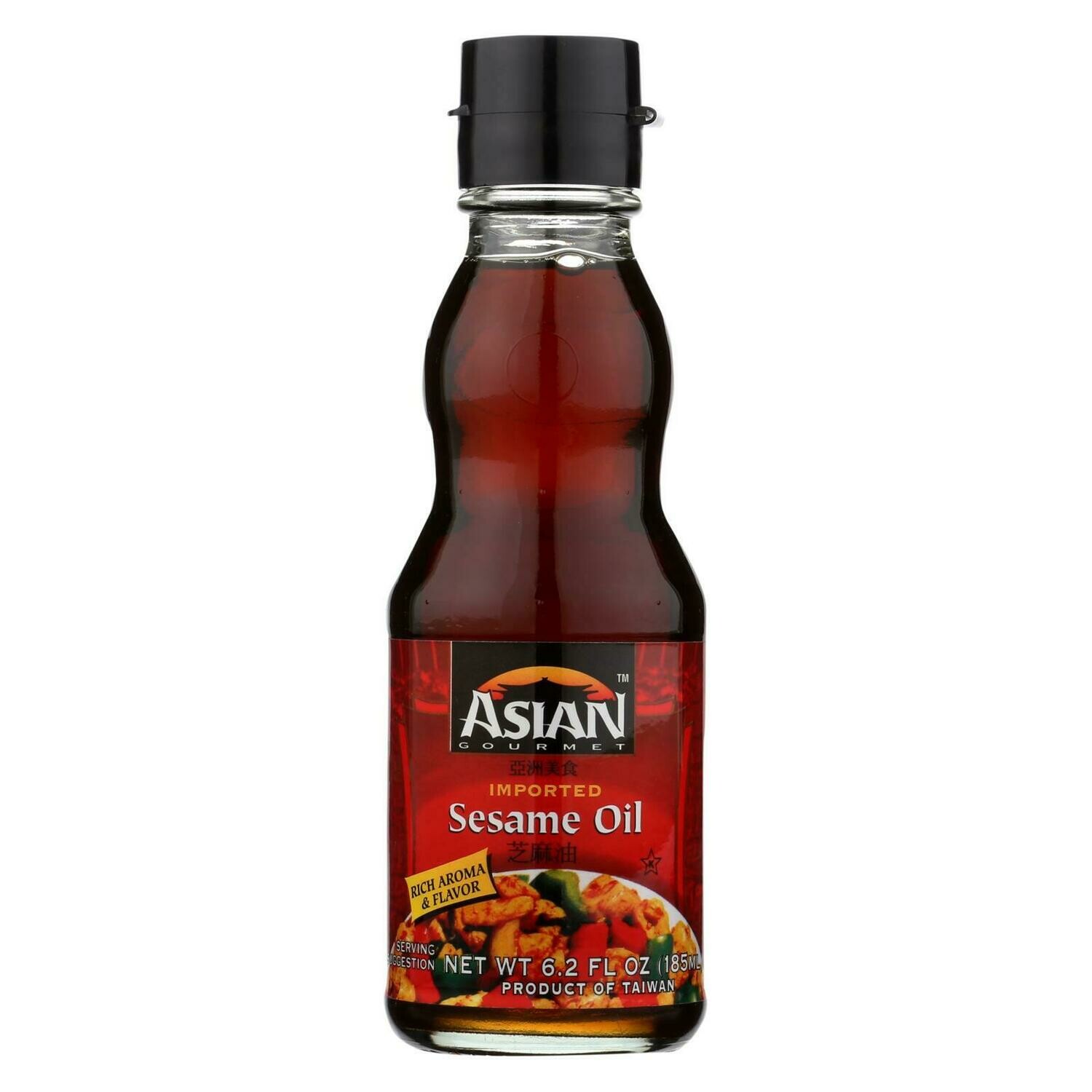 Asian Gourmet Sesame Oil Case Of 6 6.2 Fl Oz